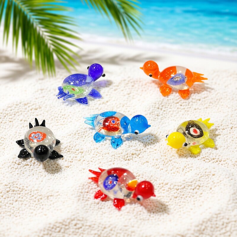 Aquarium Fish Japan - Artisanal Petit Tortue en Verre Figurine