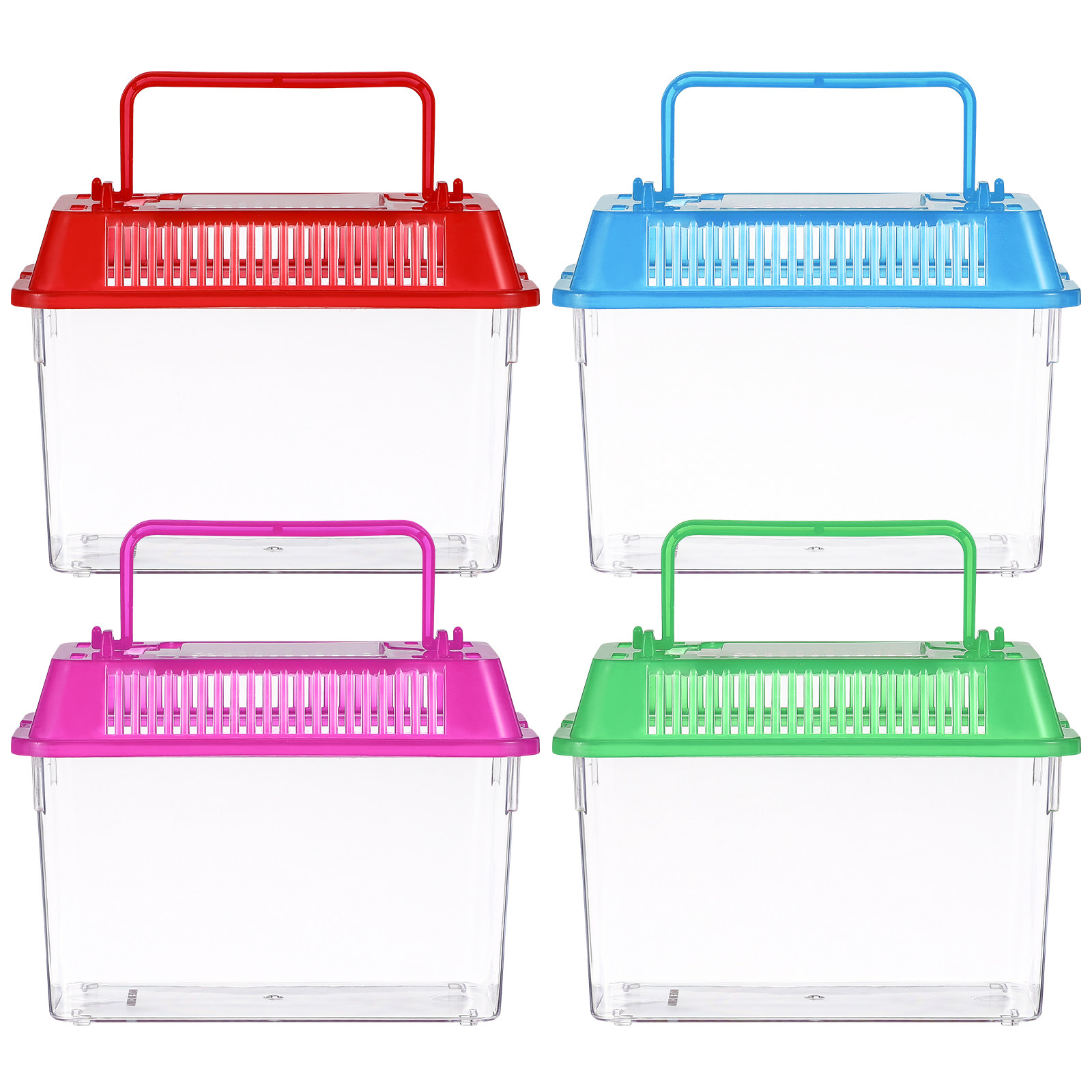 Aquarium Fish Green - Mini aquarium portable en plastique pour