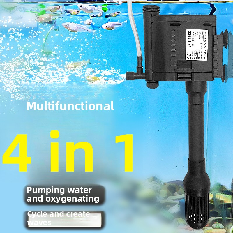 Draw Fish Aquarium - Pompe de filtration d'aquarium multifonctionnelle ultra-silencieuse