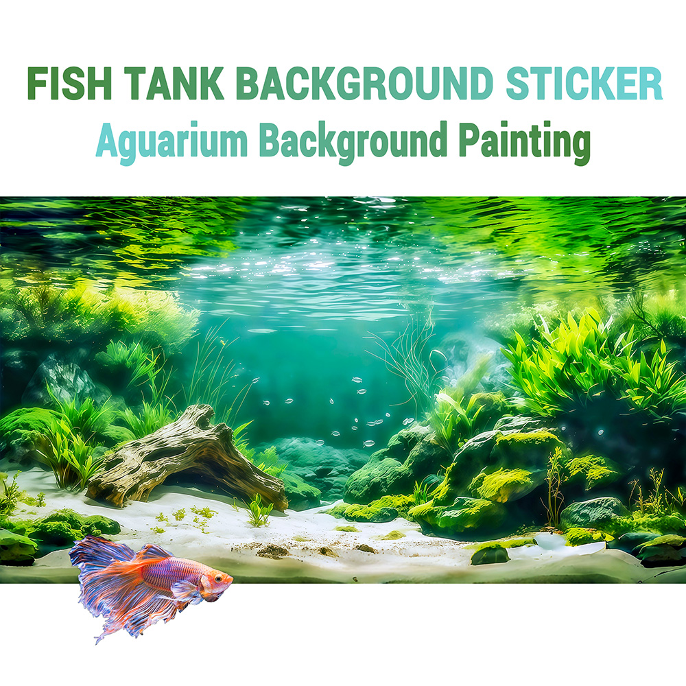 Aquarium Fish Background - Décor Paysager pour Aquarium : Autocollant