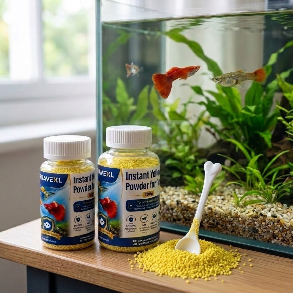 Poudre jaune instantanée tout- - Aquarium Fish Medicine avis et prix