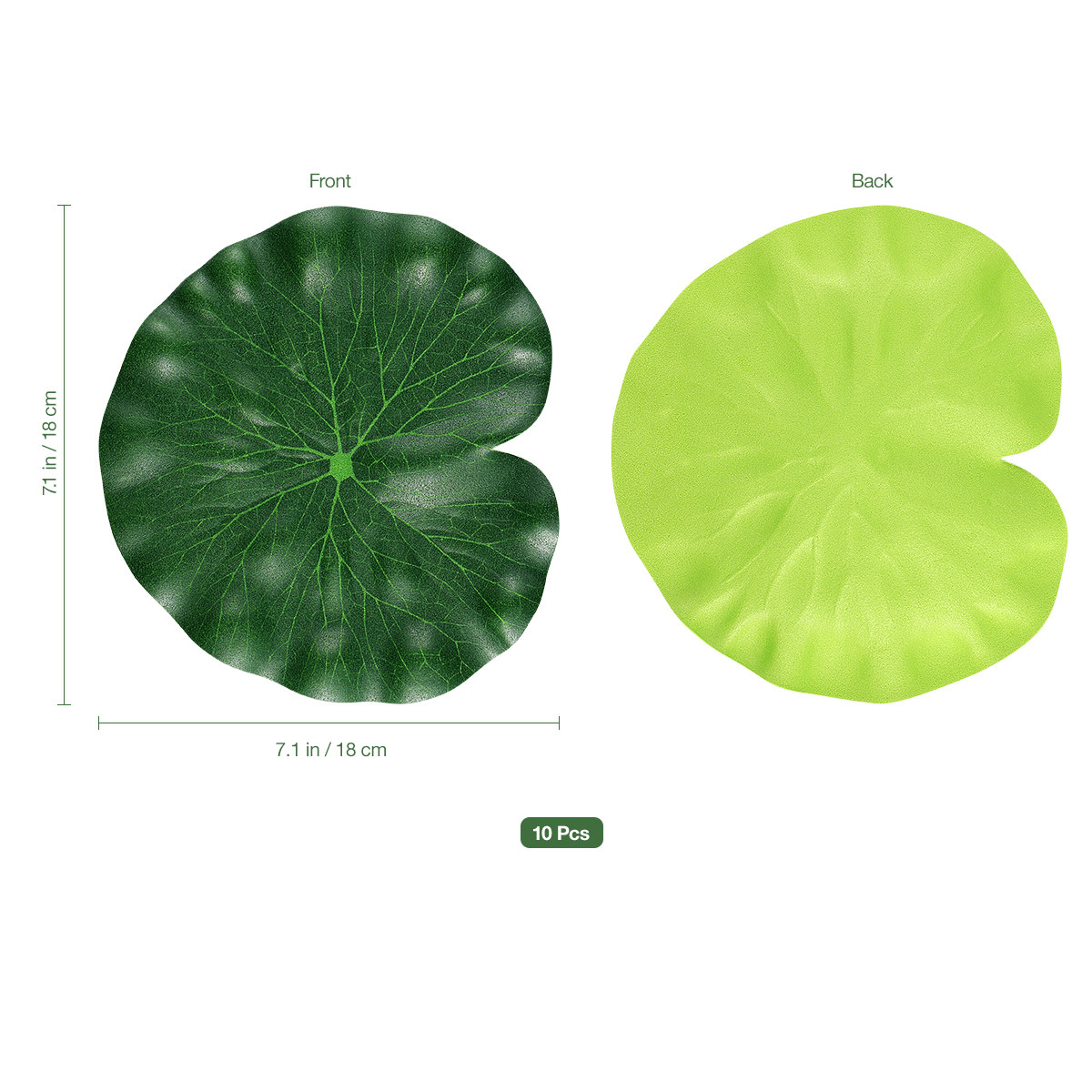 10 Feuilles de Lotus Artificie - Aquarium Fish Green avis et prix