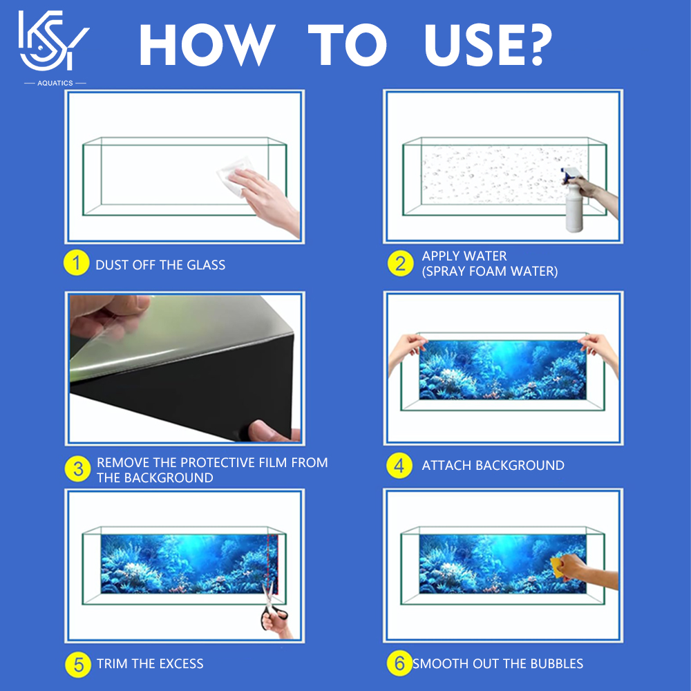 Autocollant de fond d'aquarium - Aquarium Fish Background avis et prix